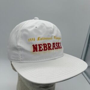 Vintage 1994 Nebraska Cornhuskers National Champions Hat White Snapback Cap NCAA